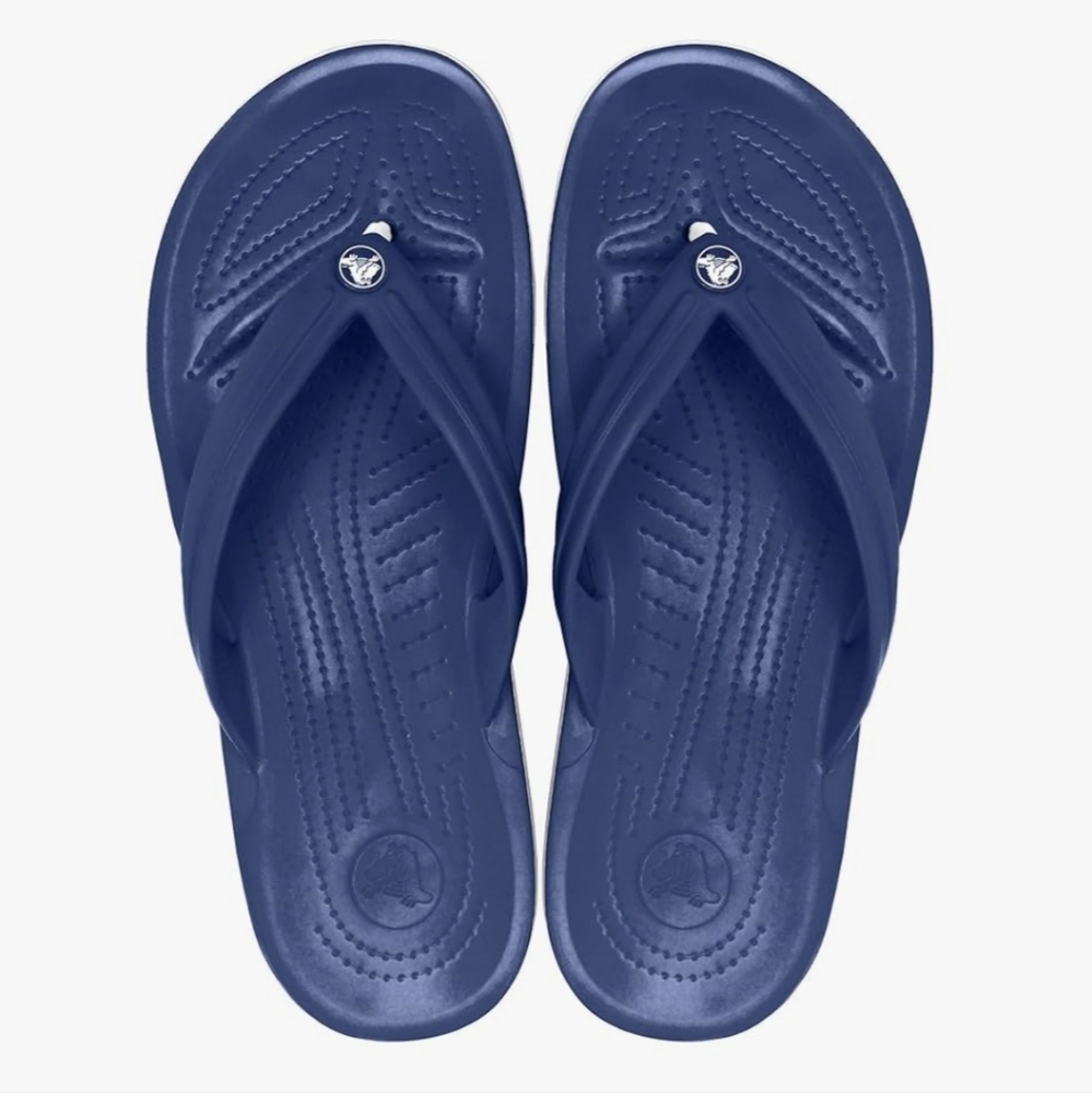 Crocs  Men Crocband  Navy Blue Flip Flops Sandal Size 11 - Picture 3 of 13